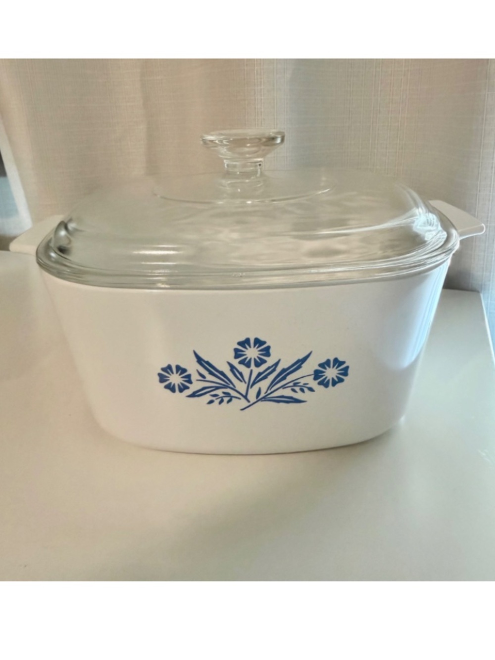 Vintage Corning Ware Blue Cornflower 3 Qt Casserole Dish A-3-B w/ Pyrex Lid A9C